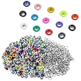 400 Sätze Prym Ösen 4mm Werkzeug Set Metallösen für Stoff Scheiben Ösenzange Kit Grommet Metall Tülle Grommets Ösenwerkzeug für Banner Leder Schuhe Handtaschen Vorhänge Bastel
