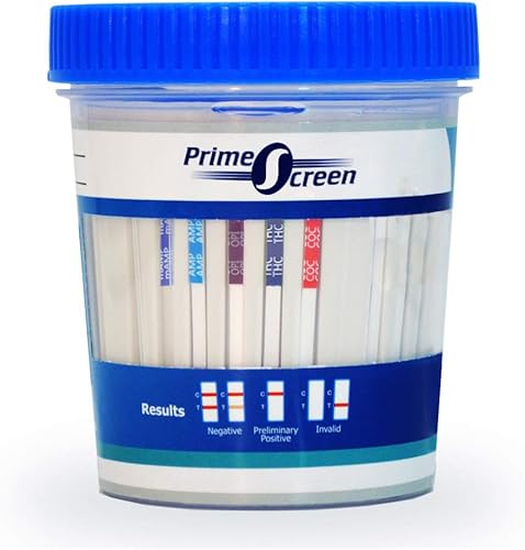 Prime Screen -5 Panel Multi Droga Prueba de Orina Taza Compacta (AMP, COC, mAMP/MET, OPI, THC) T-Cup -[1 Paquete] -TDOA-254