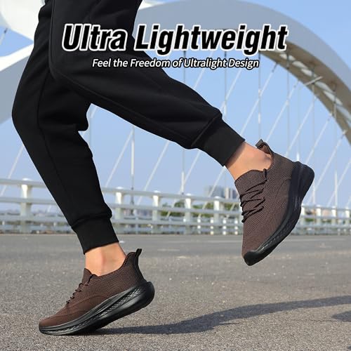 Image of VAMJAM Men's Running Shoes Slip On Walking Shoes Non Slip Lightweight Workout Breathable Gym Sneakers Fashion Mesh Sneakers