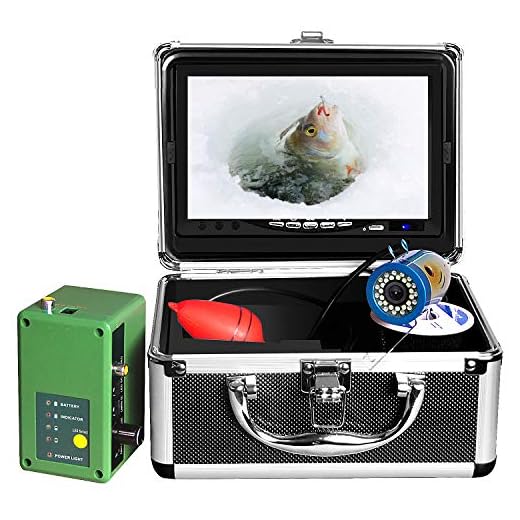 Underwater Fishing Camera,OKK 30 Adjustable IR and White LED Lights with 7 inch 1080P HD IPS Colour Monitor Waterproof IP68 Underwater Fish Finder for Ice Fishing Lake, Boat, Sea, River(30M with DVR)