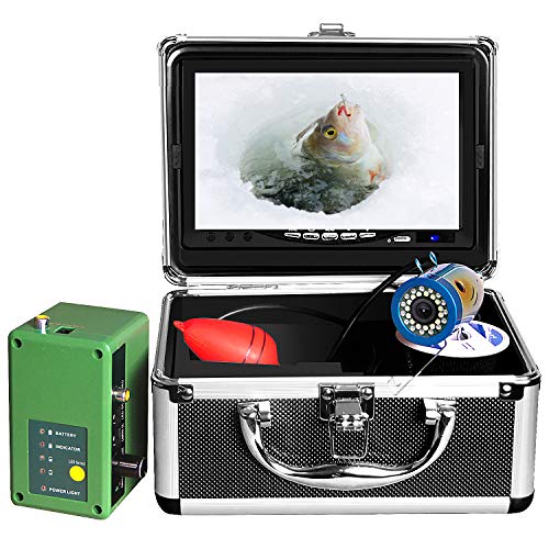 Underwater Fishing Camera,okk 30 Adjustable IR and White LED Lights with 7 inch 1080P HD IPS Colour Monitor Waterproof IP68 Underwater Fish Finder for Ice Fishing Lake, Boat, Sea(100ft with DVR)
