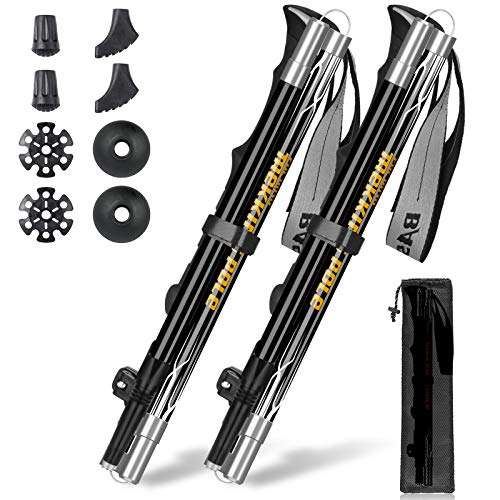 Bastoni Da Trekking AYAMAYA Pieghevoli – Coppia Antiurto In Alluminio Con Astuccio, 270g
