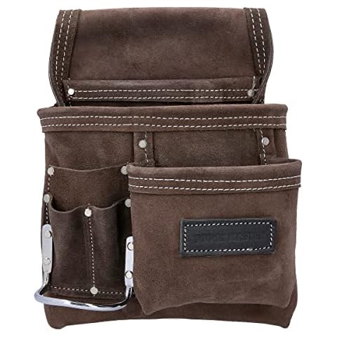 TOUGH MASTER Multi Pocket Suede Leather Tool Pouch Cover
