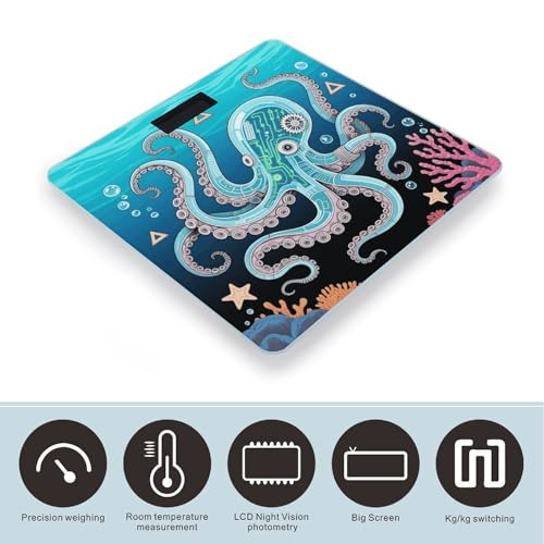 Báscula Mecánica Octopus con Pantalla LCD y Vidrio Templado miniatura 3