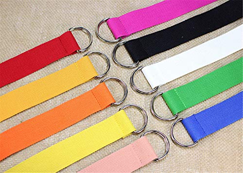 Andongnywell Ladies Double D-Ring Buckle Thin Belt Canvas Belt Buckle Style for Men and Women Waistband4