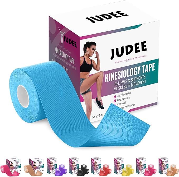 Judee Sports Tape Athletic Kinesiology Tape Waterproof - Latex Free, Athletic Tape, Perfect for Any Activity - for Body, Shoulder, Joints, Injury & Muscles (5cm x 5m) (Kinesiology Tap) (B0CMHTH71N) Amazon Price History, Amazon Price Tracker
