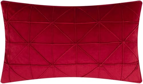 Miniatura 9 de JWH Funda de almohada de terciopelo sólido, rectangular, decorativa, funda de almohada geométrica, funda de almohada de lujo, cojín lumbar de felpa