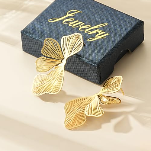 Ritach Gold Statement Earrings for Women - Chunky Gold Dangle Earrings Drop - image 6