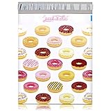 Pack It Chic - 10X13 (100 Pack) Doughnut Pattern Poly Mailer Envelope Plastic Custom Mailing & Shipping Bags - Self Seal