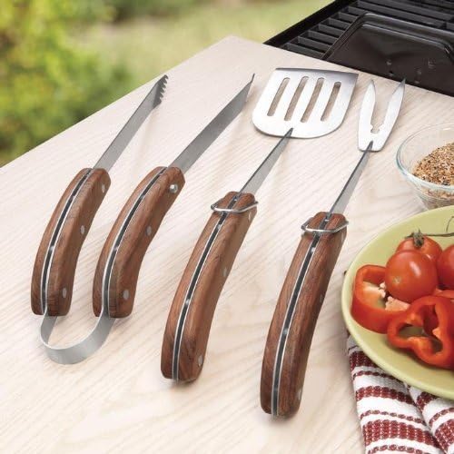 Brookstone Folding BBQ Set Barbecue Tool Sets Patio