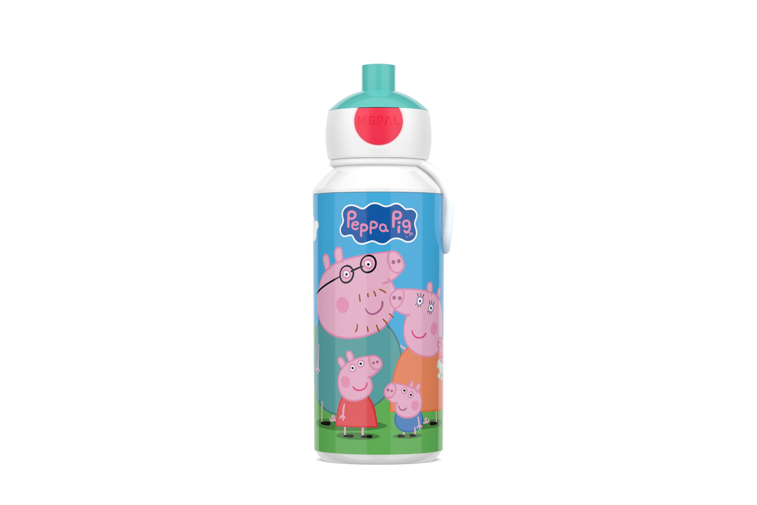 Mepal Peppa Pig - Drinking Bottle Pop-Up Campus - Drinking Bottle - Leak Proof Drink Bottle For School - Bpa-Free & Dishwasher Safe - 400 Ml