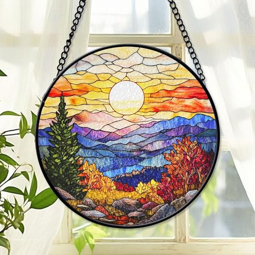Capture The Beauty of a Sunset with Stained Glass Mountain