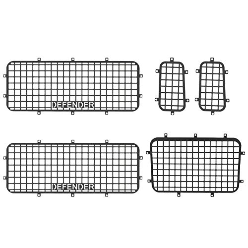RC Window Net, 5 Pcs Metal Rear/Side/Tail Window Nets for TR-4 1/10 Scale RC Car