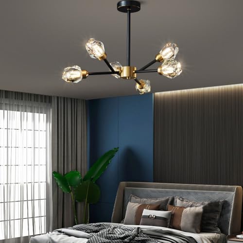 Lustre en laiton doré à suspendre dans un salon ou une chambre - 5