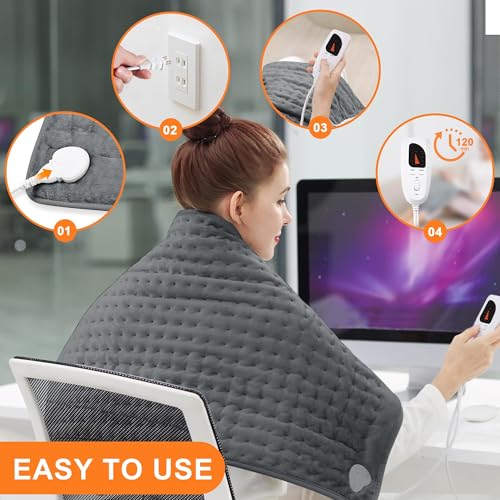 Image of Heating Pad,Electric Heating Pads,Heating Pad for Back,DimGray,40x20 Inch
