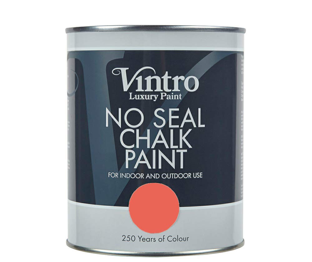 B&Q -  No Seal Chalk Paint Coral Interior & Exterior For Furniture Walls Wood Metal 1 Litre (Medusa)