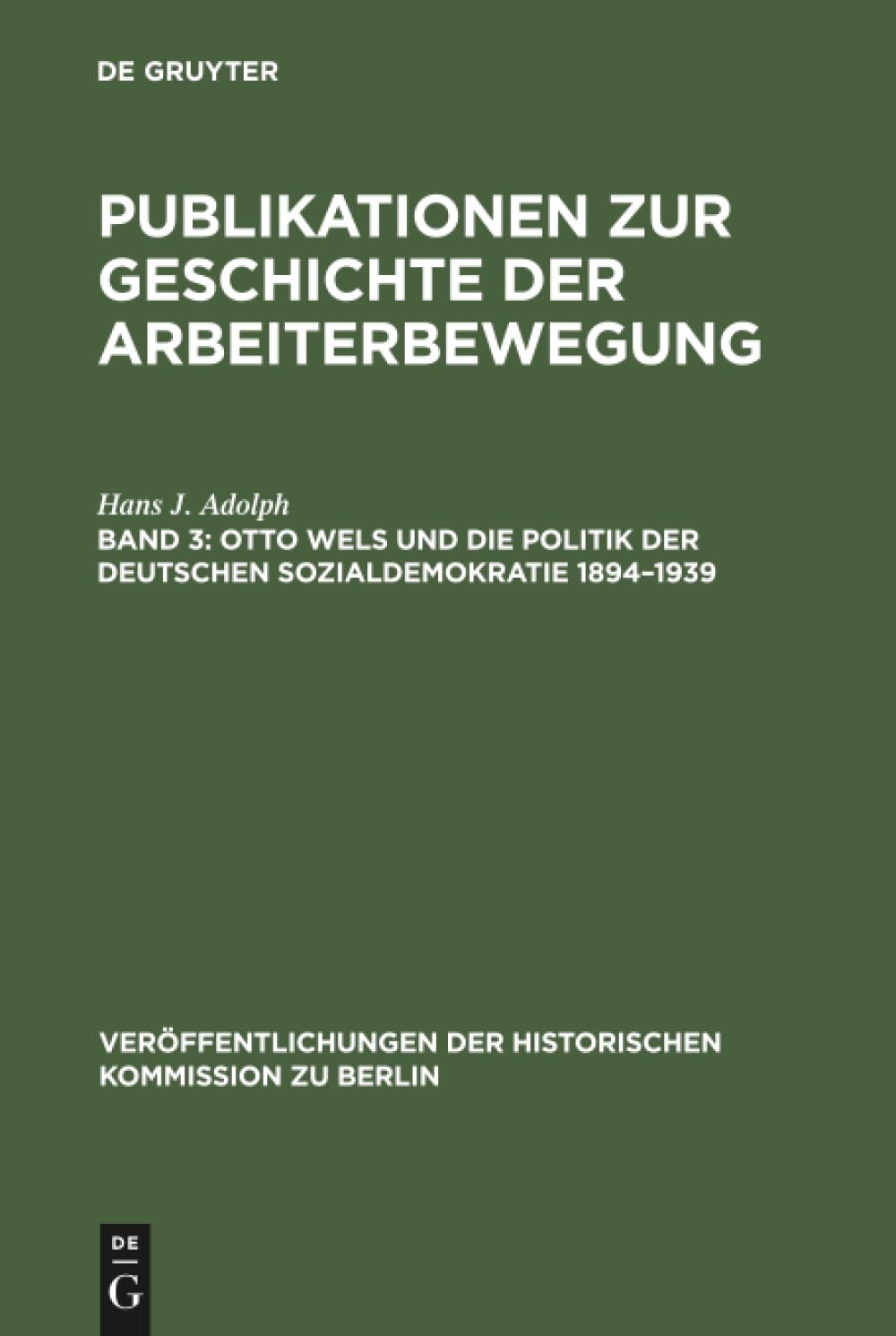 Otto Wels und die Politik der Deutschen Sozialdemokratie 1894-1939: Eine politische Biographie