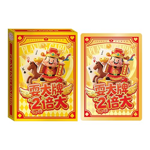 Juego de Cartas de Año Nuevo Chino - Accesorios De para El Año del Caballo 2026 - Juego De Cartas Poker De Viaje | para Turistas Magos Reuniones Familiares Camping Bares Clubes