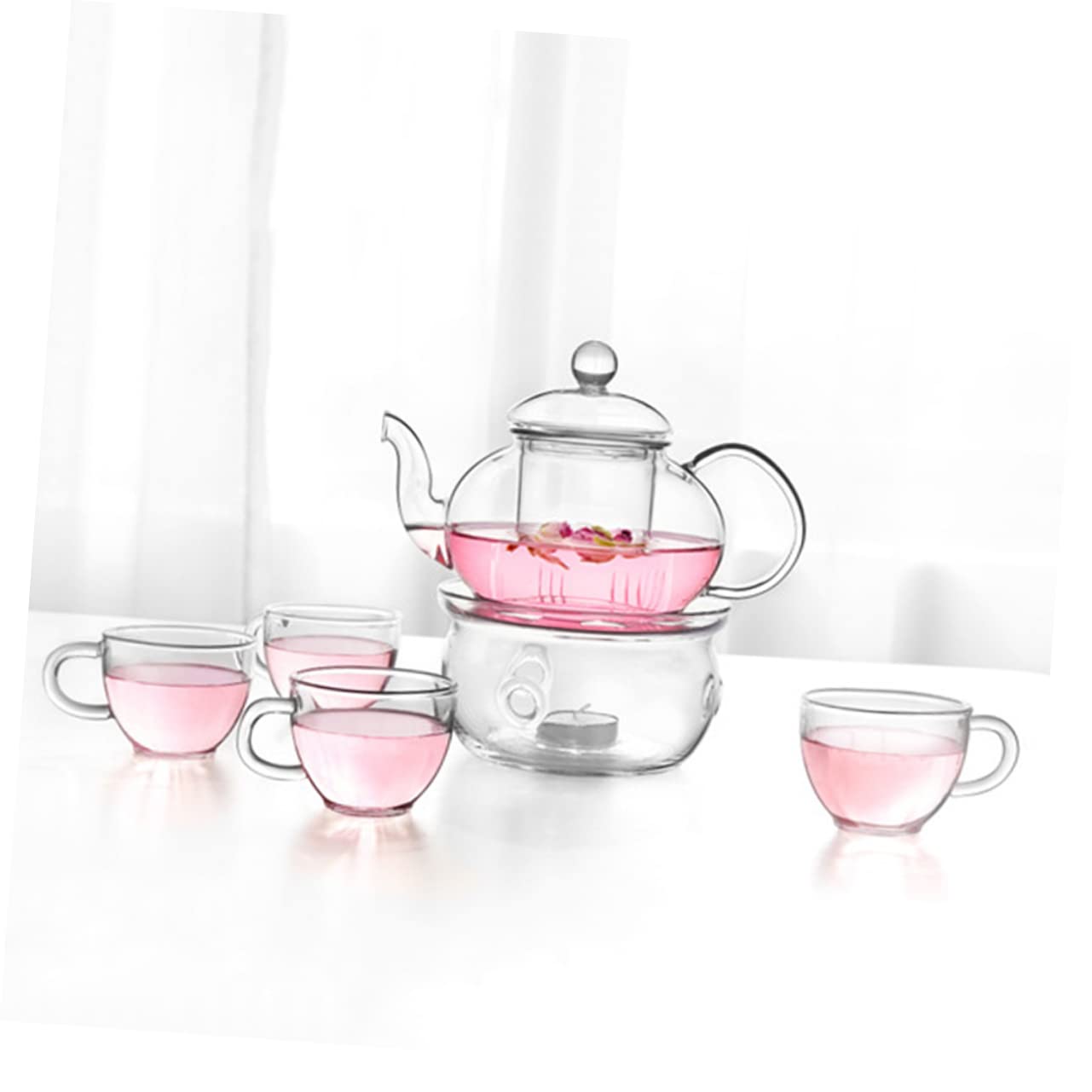 Juego de té Kungfu de 6 Piezas con Tetera y Tazas Resistentes al Calor para té Caliente y frío.