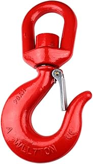 3 Tons Swivel Hook Universal Grade 80 Crane Swivel Hook Heavy Duty Swivel Eye Sling Hook with Latch, 5/8", 6610 lbs Rigging Swivel Hook Swivel Eye Hook Lifting Swivel Hoist Hook Lifting Hook Rigging