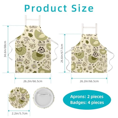 Tablier de cuisine motif poulet, cadeau idéal pâtisserie