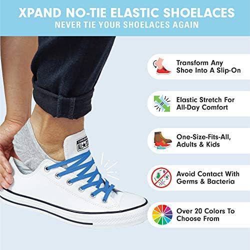 Xpand® Veters zonder strikken, platte elastische veters met verstelbare  spanning, voor alle schoenen, echt blauw : Amazon.nl: Kleding, schoenen \u0026  sieraden