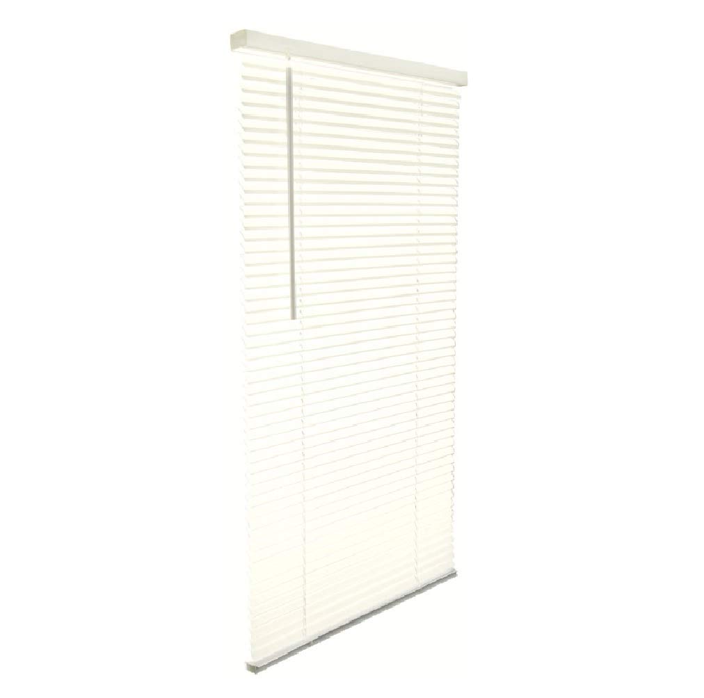 Living Accents Vinyl 1 in. Blinds 24 in. W x 64 in. H Alabaster Cordless