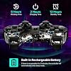 CHENGDAO Controller for PS3 2 Pack Wireless Controller for Playstaion 3 6-Axis with High-Performance Double Virbration, Motion Control, USB Charging Cable (Skull + Galaxy)