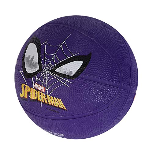 Siqiwl Basketball Mini Basketball Taille 1# Spider Man Caoutchouc Basketball Violet Haut Bounce pour les enfants Cover