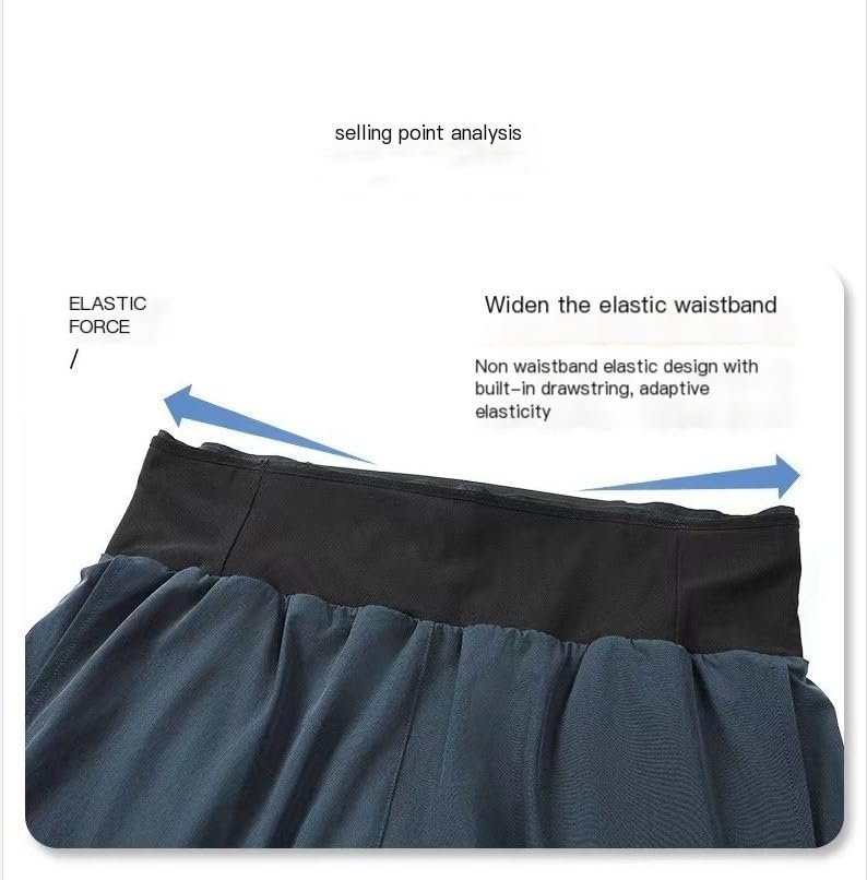 Men’S 2-in-1 Compression Running Pants with Pocket,High Stretch Workout Leggings with Outer Shorts for Gym Training