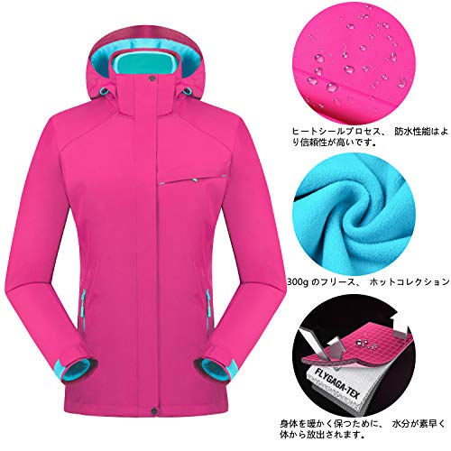 FLYGAGA ジャケット 登山服 マウンテンパーカー 3in1コート