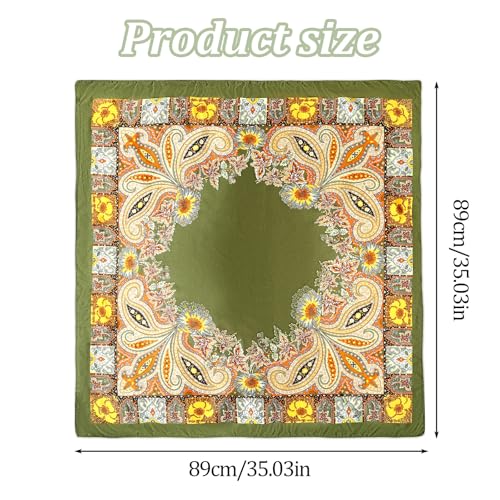 35" Satin Bandana for Women, Large Hair Scarf Square Head Scarf Neck Scarfs Sleeping Wrap for Bag Hair Scarves Gift3