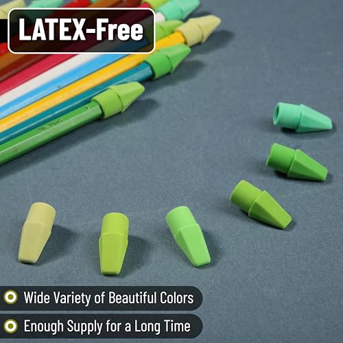 Image of Mr. Pen- Pencil Erasers Toppers, 120 Pack, Colorful, Latex Free, No Smudge | Mr Pen Erasers for Pencils
