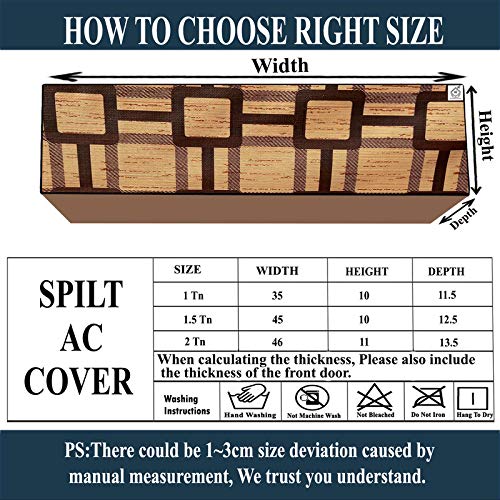 Image of Polycarbonate Water & Dustproof Split Ac Cover for Lloyd 1 Ton 3 Star Ls12b32mx, Beige (Color01)
