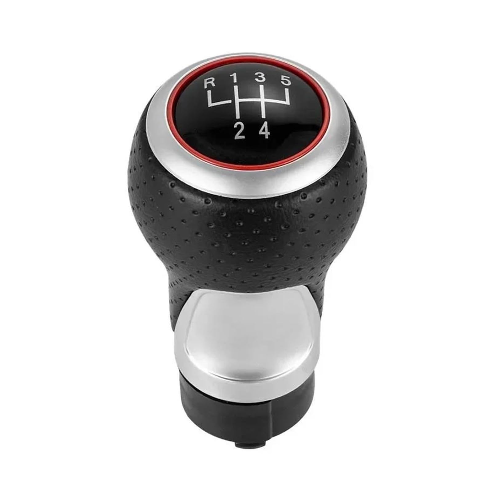 REOKIP for Seat for Leon MK1 for Ibiza 6J Metal Plastic Leather Shifter Car Gear Shift Knob 12mm 5/6 Speed Handle Shifter Lever Knob(Red 5 Speed-R13524)