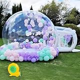 Casa de Burbujas Inflable Tienda de Jardín PVC de Grado Comercial Cúpula Hinchable con Soplador y Bomba para Exteriores Bodas Fiestas Bodas Cumpleaños