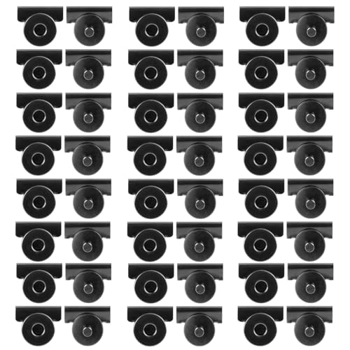 24 Sets Magnetic Snaps for Purses and Totes, No-Sew Metal Magnetic Buttons Clasps Purse Closure for Bags Clothes Leather Sewing & DIY Crafts (Gun Color)