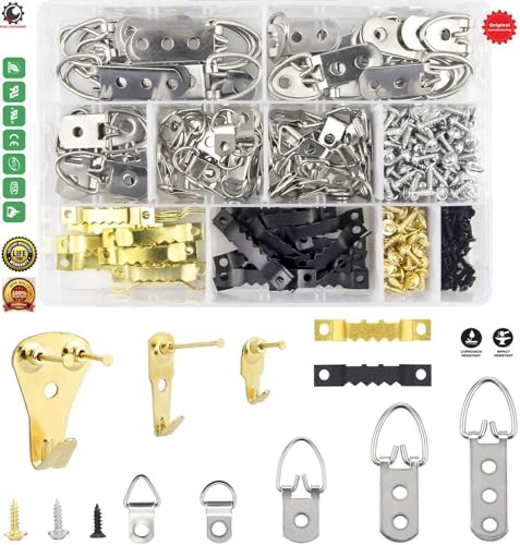 Image of Generic Picture Hangers,Heavy Assorted Picture Hangers Kit with Screws,Assortment Kit,Home Creative Picture Hanging Hardware