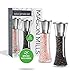 Prefilled Stainless Steel Salt and Pepper Grinder Two Piece Set - Includes Himalayan Salt and Quality Black Pepper - Glass and Stainless Steel Mill - Large Capacity Shakers - Top Loading By Mason Mil