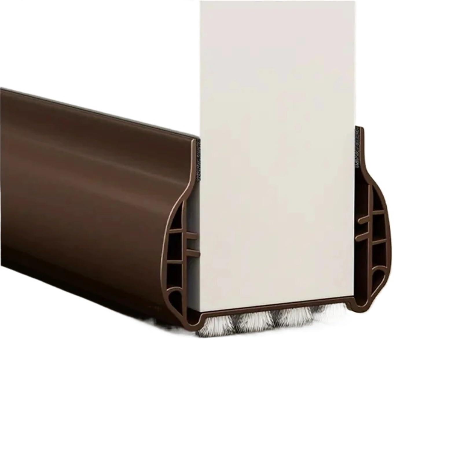 Draft Excluder For Doors Windproof Dustproof Silent Door Seal Strip With Brush Thickened PVC Door Draft Stopper Bottom Weather Strip Seal(Color 02)