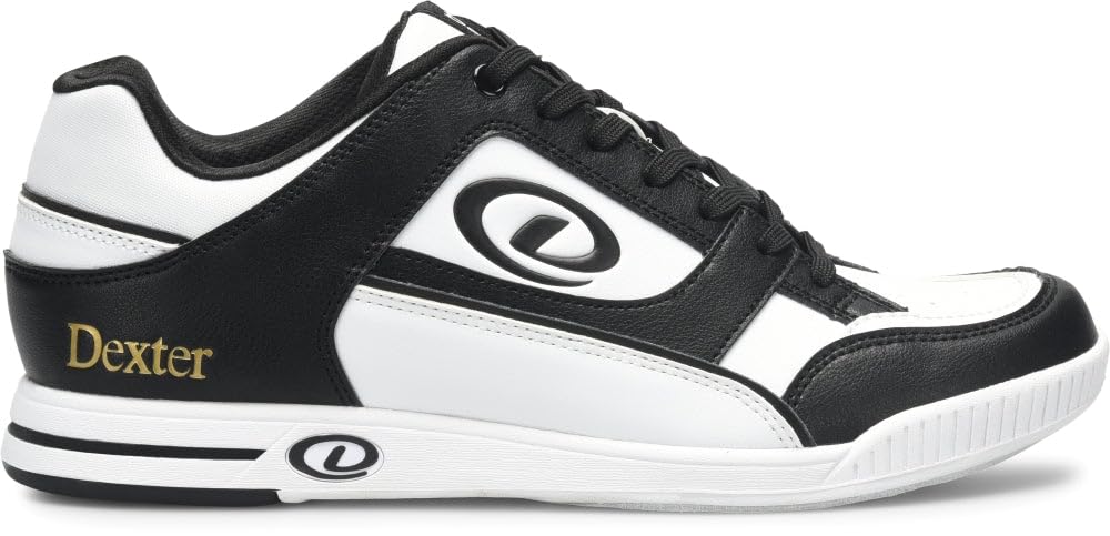 Dexter Men's Royal Bowling Shoes (for Right or Left Handed Bowlers- Universal Slide Soles on Both Shoes) - Black/White 6