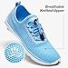 ALEADER Stylish Women Water Shoes, Quick-Dry Water Sneakers, Aqua Swim Shoes for Pool, Beach Sky Blue Size 6.5