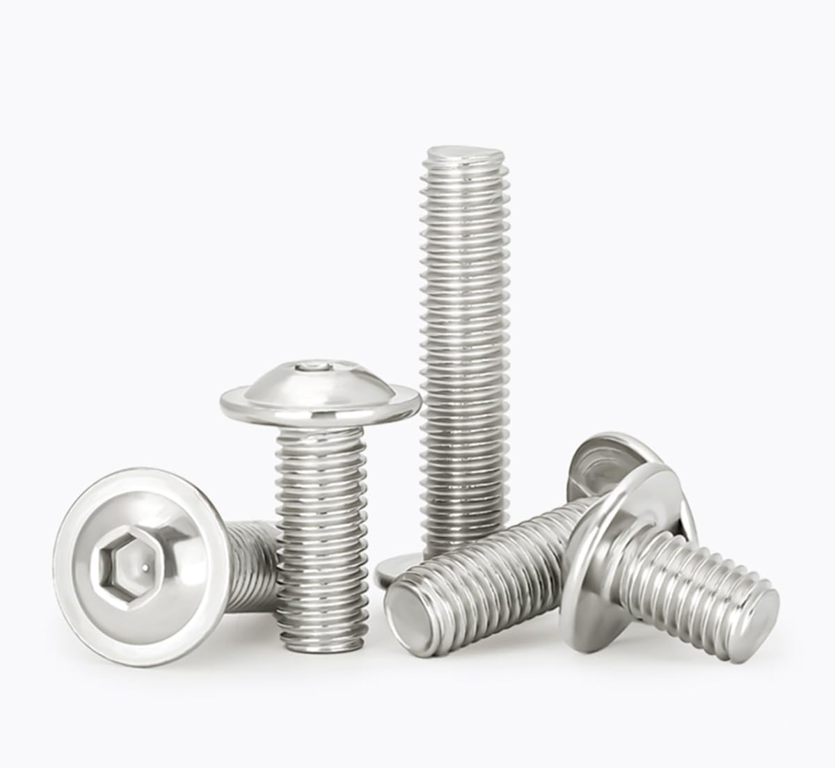 Drenky 50 Pcs Stainless Steel A2 V2A Pan Head Screws with Flange