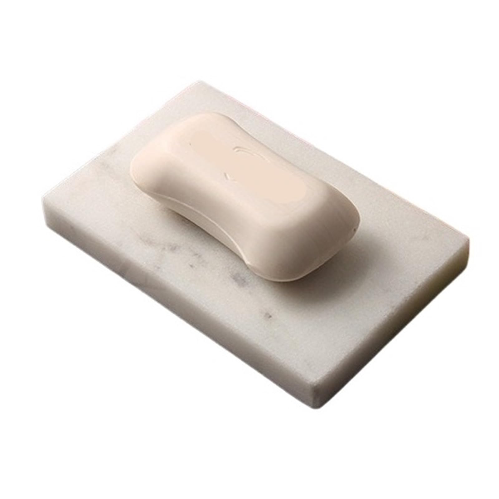 Qyleee White Holder For Shower Creative Marble Soap Dish Drainage Minimalist Holder Shower Stand For Kitchen(White)