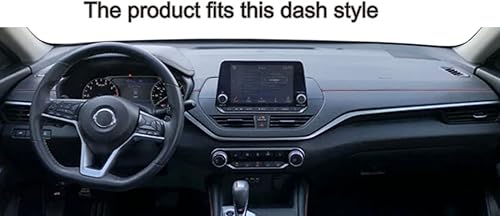 Miniatura 2 de Tapete de cubierta de tablero personalizado para Nissan Altima 2019 2020 2021 2022 sin pantalla de cabecera, protector de tablero (19-20 negro) J73