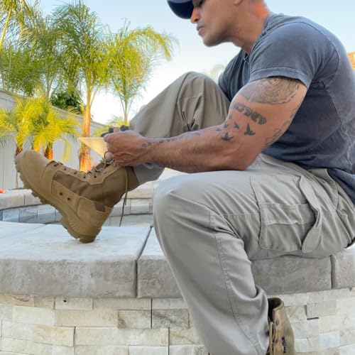 ROCKROOSTER Tactical Boots for men, Comfortable Anti-Fatigue Tech, Durable, Quick Dry Combat Boots 5