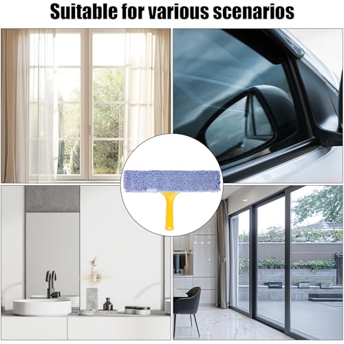 Image of 6pcs Microfiber Window Cleaning Refill, 35cm /14in Reusable & Washable Squeegee Cloth Sleeve Compatible with MR.SIGA Window Glass Cleaning Tools Home and Office
