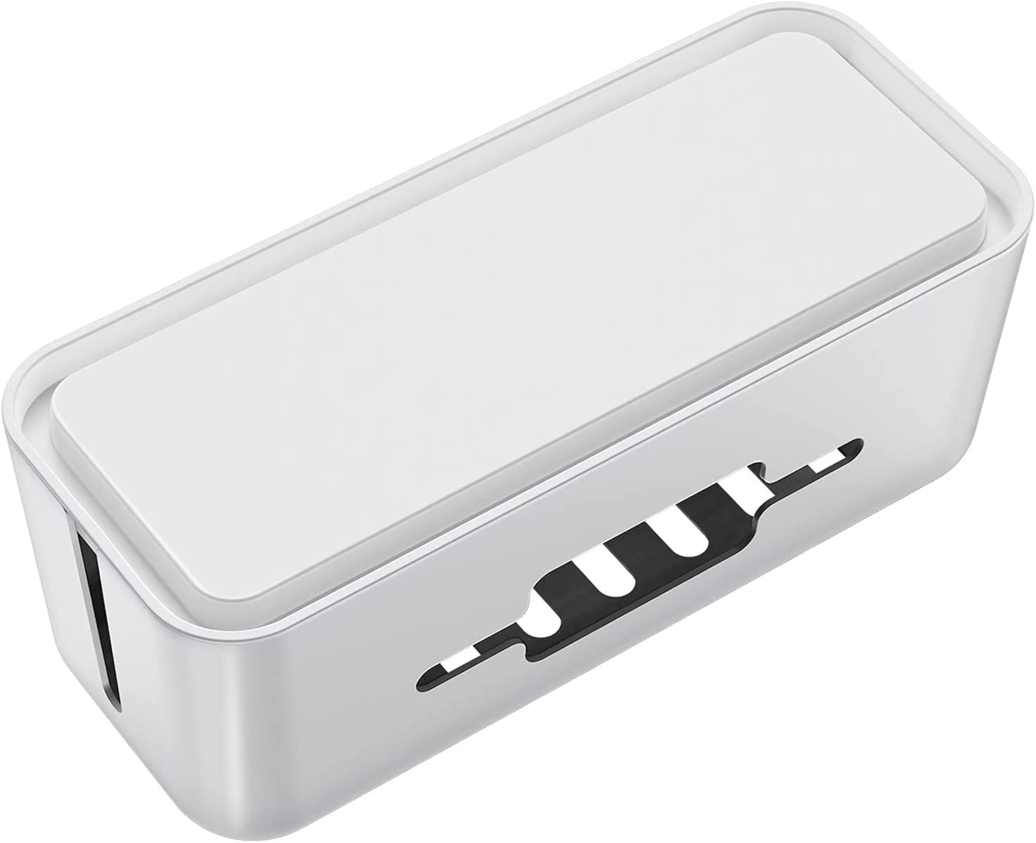 Cable Management Box Power Plug Socket Hider Safety Storage Box, Wire/Cord Organizer Box, Phone Holder For Home Desktop（white）