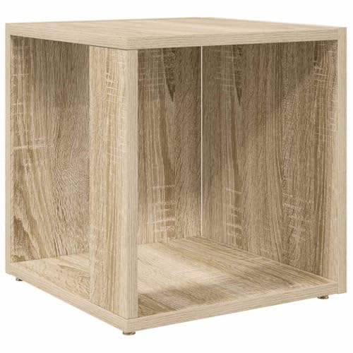 vidaXL Beistelltisch Couchtisch Wohnzimmertisch Kaffeetisch Sofatisch Teetisch Tisch Eckregal Eckschrank Sonoma-Eiche 33x33x34,5cm Holzwerkstoff