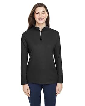 Core 365 Ladies' Fusion ChromaSoft Pique Quarter-Zip XS